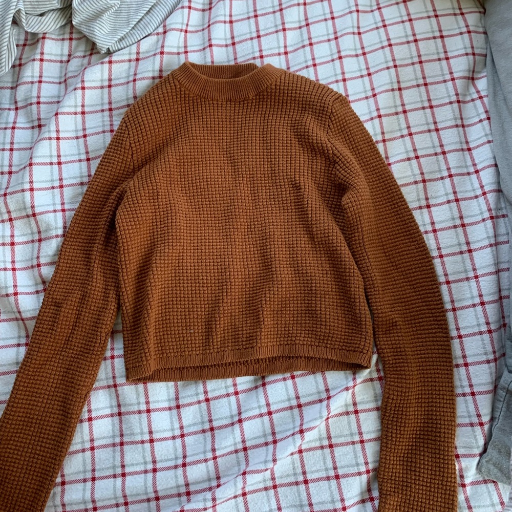 Dark orange cropped sweater